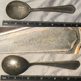Antique Vintage Silver Plate Spoon Hotel Westward Ho Phoenix Arizona