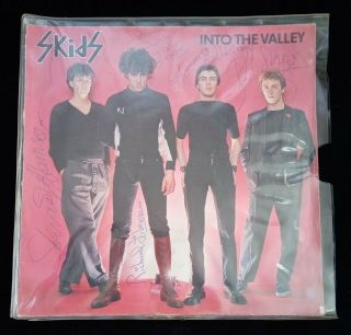 Rare Skids - Into The Valley 7 " Signed White Vinyl