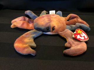 Rare Claude The Crab Ty Beanie Baby 1996 W/ Tag