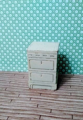 Vintage Wood Strombecker Dollhouse Furniture Stove Oven 1930s 1940s 1:16