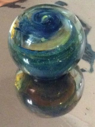 Michael Harris Signed Paperweight - Isle Of Wight Glass - Rare