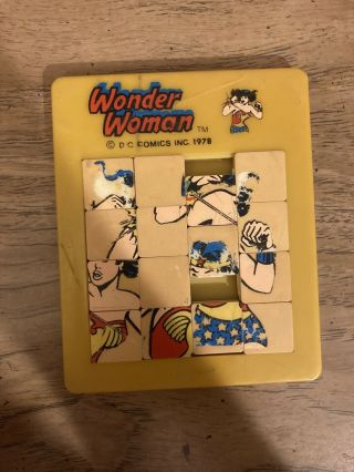 Rare Vintage 1978 Wonder Woman Slide Puzzle