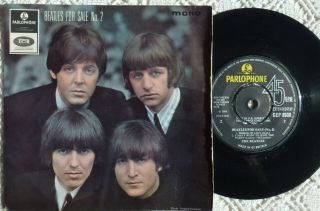 Rare & Ex - The Beatles No 2 1964 Parlophone Uk Ep 1st.  Press 1/1 Great