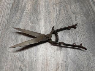 Vintage Antique True Value Hardware Scissors Grass Hedge Trimmer Cutting Shears