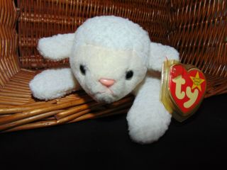 Rare Beanie Baby 1996 Fleece The Sheep - With Tag Protector