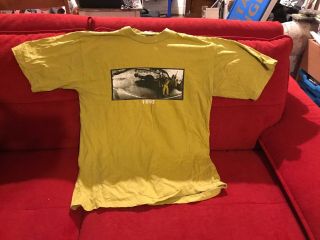 Large Mustard Yellow R.  E.  M.  T - Shirt 1995 Monster Tour - Very Rare,  Size Xl