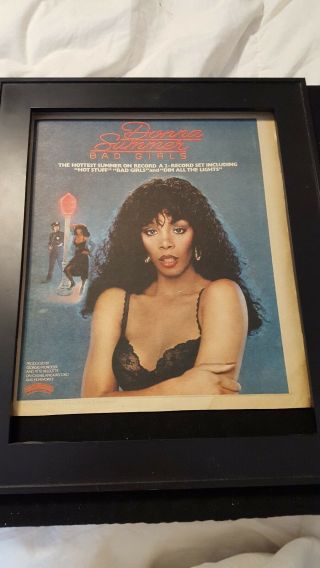 Donna Summer Bad Girls Rare Promo Poster Ad Framed
