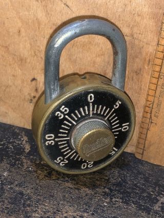 Antique Vintage Dudley Combination Padlock - Lock - No Combination s 2