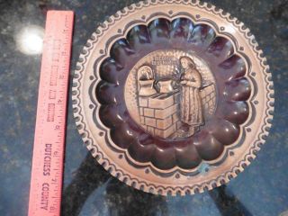 Ricordo Del Molise Repousse Hammered Copper Wall Hanging Vintage 7 1/2 " Dish