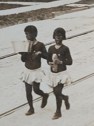 Rare Gold Dust Twins Black Face Rppc Black Americana Photo Postcard Ad 1910