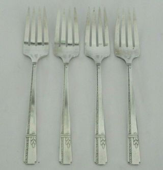 Oneida Prestige Silverplate 1938 Grenoble Salad Forks 6 - 1/2 " - Set Of 4