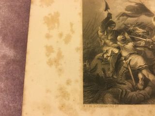 Antique Book Print - The Battle of Hastings - 1875 3