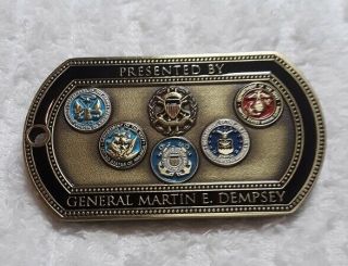 Authentic Us Army 18th Chairman Joint Chief Staff Dempsey Rare Challenge Coin