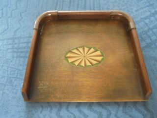 Vintage Inlaid Wooden / Copper Crumb Tray Pan