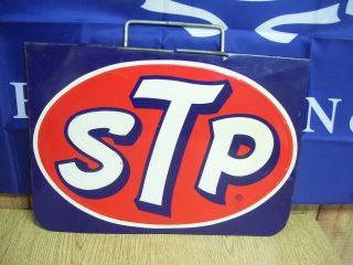 Rare Vintage Stp Oil Can Advertising Display Rack Sign.