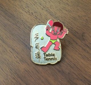 Very Rare Olympic Games Beijing 2008 Haier Sponsor Table Tennis Pin Badge