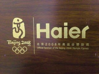 Very Rare Olympic Games Beijing 2008 Haier Sponsor Table Tennis pin badge 3