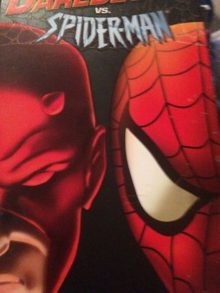 Rare Oop Daredevil Vs Spiderman Movie Vhs Video Tape Marvel Comics Cartoon Anime
