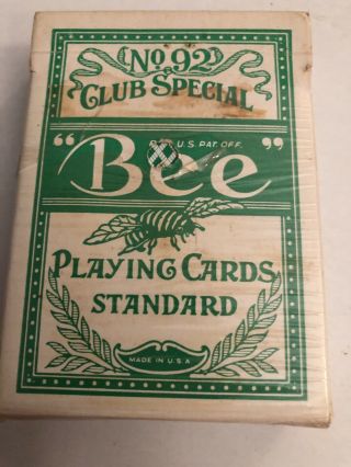 Rare No.  92 Playing Cards Green Playboy Hotel & Casino Atlantic City Drilled