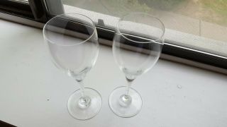 Rare (2) Baccarat St Remy 8.  5 " Crystal Wine Glasses Pair Made In France