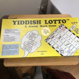 Yiddish Lotto A Jewish Word Game Rare Board Game