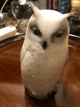 Royal Copenhagen Porcelain White Owl Figurine 155 Rare