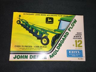 Rare Vintage Ertl John Deere Moldboard Plow Open Box Bags 1/25 Kit 8012