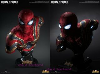Queen Studios 1/1 Marvel Peter Iron Spider Man Resin Life Size Bust Gk