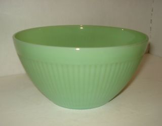 Vintage Fire King Jadeite Vertical Ribbed Mixing Bowl 7 1/2 " Rare