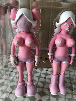 Kaws The Twins Pink Vinyl Figure Medicom Toy