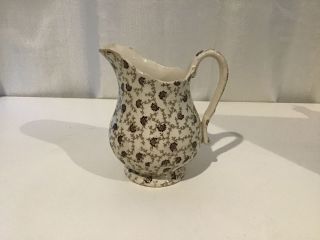 Vintage Small Ceramic Milk/cream Jug With Black And Gold Design.  12 Cm 454