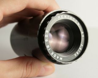 Rare Pentacon Av 80mm F/2.  8 Projection Lens Bubble Bokeh Nex Dslr 4/3 Trioplan
