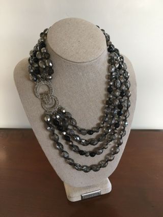 Extremely Rare Stella Dot Veronica Four Strand Layering Necklace Statement