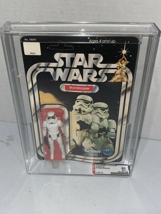 Vintage 1978 Star Wars Stormtrooper 12 Back Afa Grade 85 Nm,  Unpunched Card