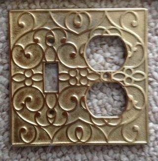 Rare Virginia Metalcrafters Solid Brass Light Switch Plate (cover)