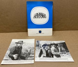 Blazing Saddles - 1974 Gene Wilder Orig.  Movie Press Kit With 2 Stills - Rare