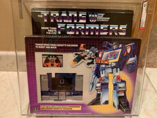 1984 Transformers G1 Soundwave With Rubsign Afa 80 Misb Tape Series 1