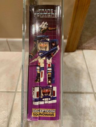 1984 Transformers G1 SOUNDWAVE with Rubsign AFA 80 MISB TAPE Series 1 3