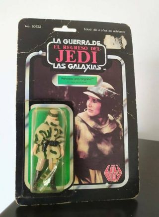 Star Wars Vintage Lili Ledy Princess Leia Poncho 50 Back Moc Mexico Variant