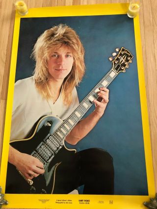 Rare 1986 Randy Rhoads 1987 Guitar World Galaxy Collectors Edition Poster