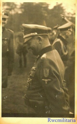 Port.  Photo: Rare German Elite Waffen General S.  Dietrich W/ Staff In Field