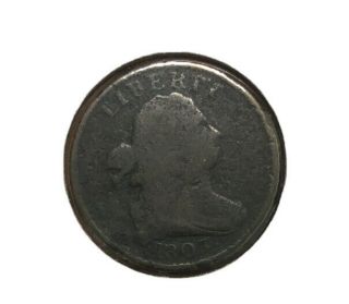 1803 Draped Bust Half Cent - Details.  Key Date Rare
