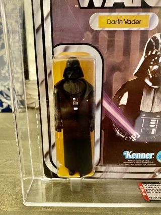 Vintage Kenner Star Wars 12 Back - A Darth Vader SKU Footer AFA 80 3