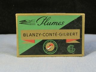 Antique Dip Pen Nib Nibs Box Plume Pluma Gilbert Blanzy Conte L 