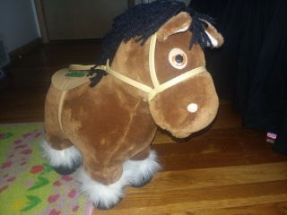 1984 Coleco Cabbage Patch Kids Brown Horse Show Pony Plush Toy Saddle