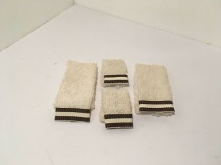Vintage Dollhouse Miniatures Set Of 4 Towels 49