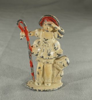 Vintage Antique Lead Toy Little Bo Peep Figure (inv.  No.  2520)