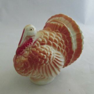 Rare 1950 ' s Vintage Rosbro Rosen Hard Plastic Blow Mold Turkey Candy Container 2