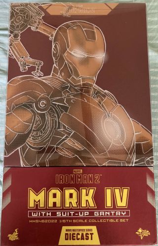 Hot Toys Iron Man Mark Iv 4 Die Cast With Suit Up Gantry 1/6 Mms462 D22