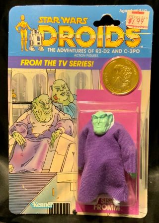 1985 Kenner Star Wars Droids Sise Fromm Figure In Package W/case
